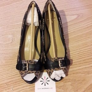 Isaac Mizrahi Live Suede peep toe kitten Heels